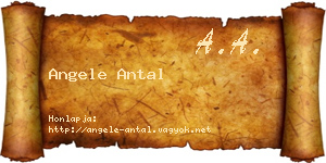 Angele Antal névjegykártya